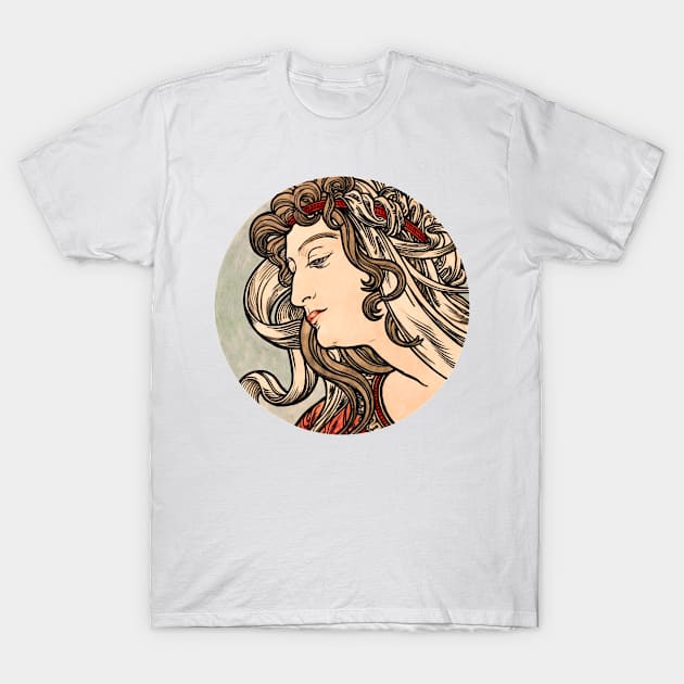 Vintage woman portrat T-Shirt by ABCSHOPDESIGN